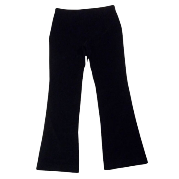 Piazza Sempione Corduroy Flare Pants Black Cotton Side Zip Size IT 48 US 12 - Picture 4 of 10